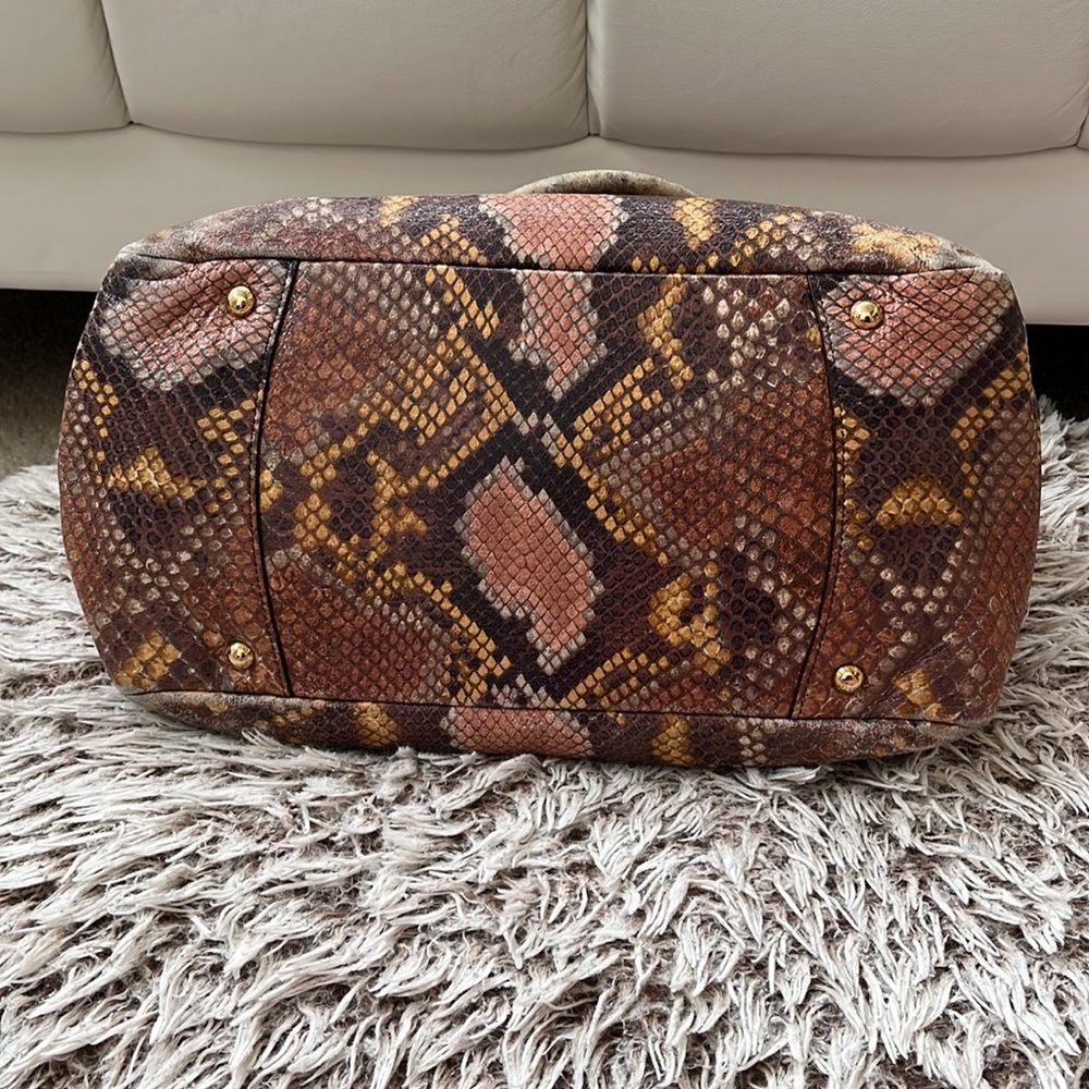 Prada Python Snake Pattern Large Leather Tote Bag - image 6